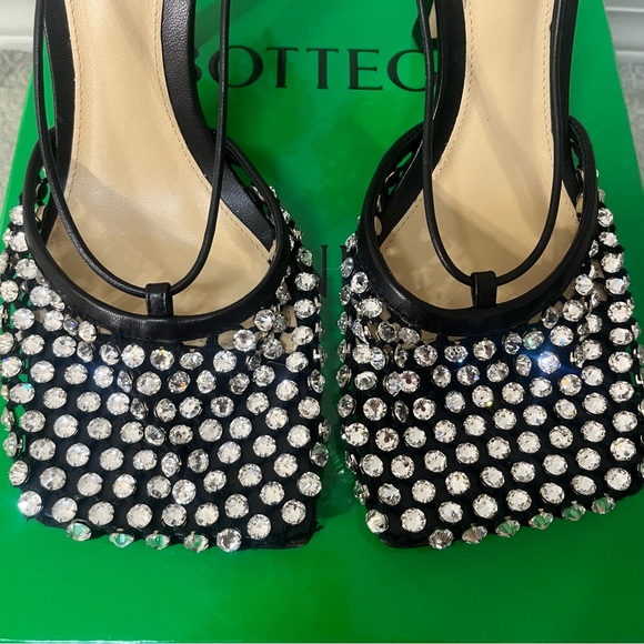 Bottega Veneta Sparkle Stretch Heels - Picture 7 of 11